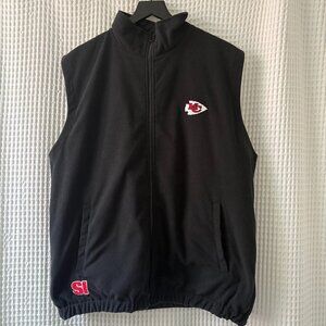 G-III NFL Kansas City Chiefs black reversible Sports Illustrated vest men's XL